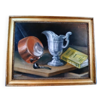 Still life with a book, 19th century