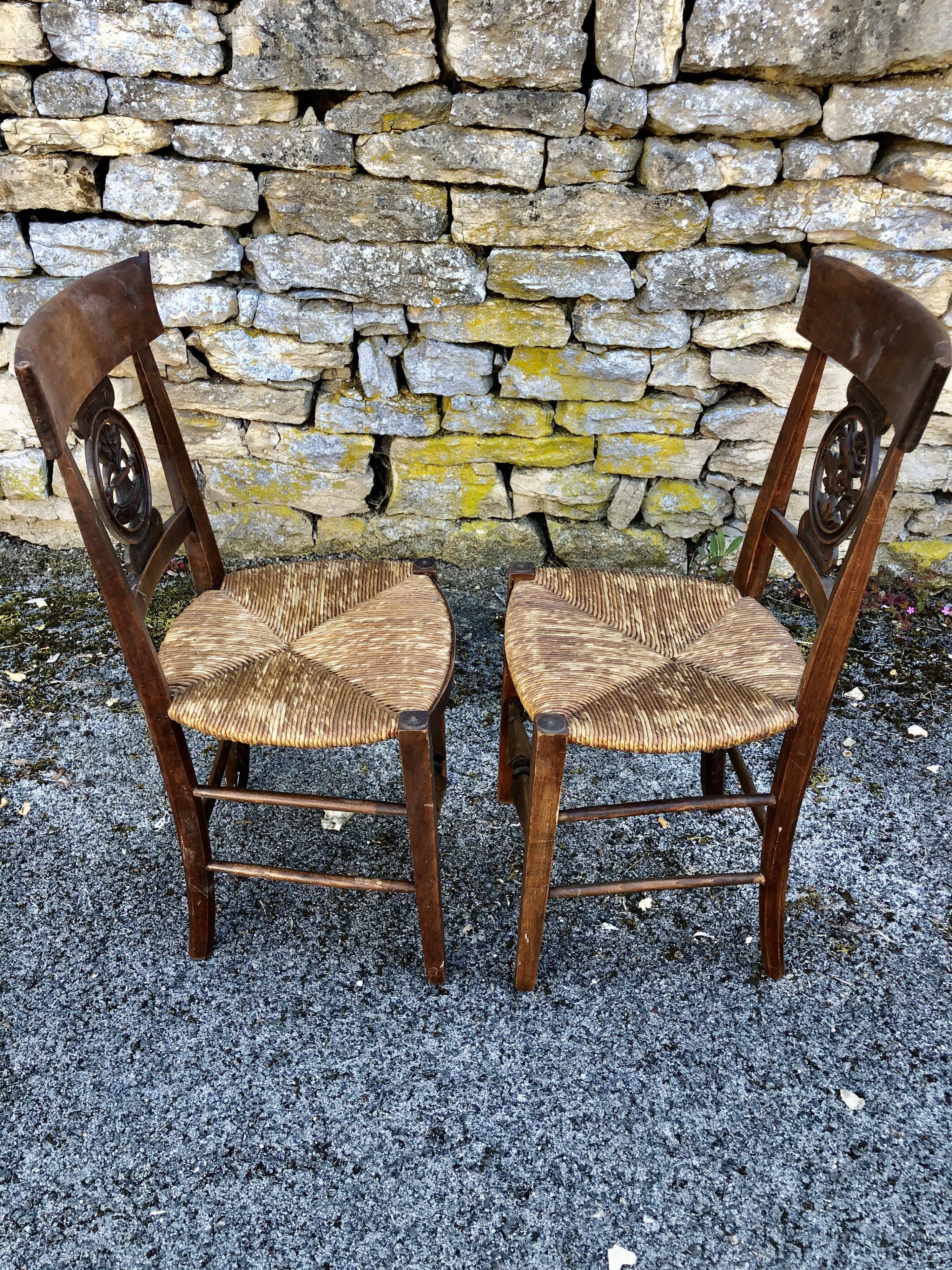 Pair of chairs early 19th century restoration