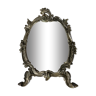 Bevelled silver bronze mirror, 32x23 cm