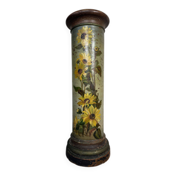 Antique French column – sunflowers