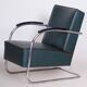 Bauhaus Chrome & Leather Armchair from Mücke-Melder, 1930s