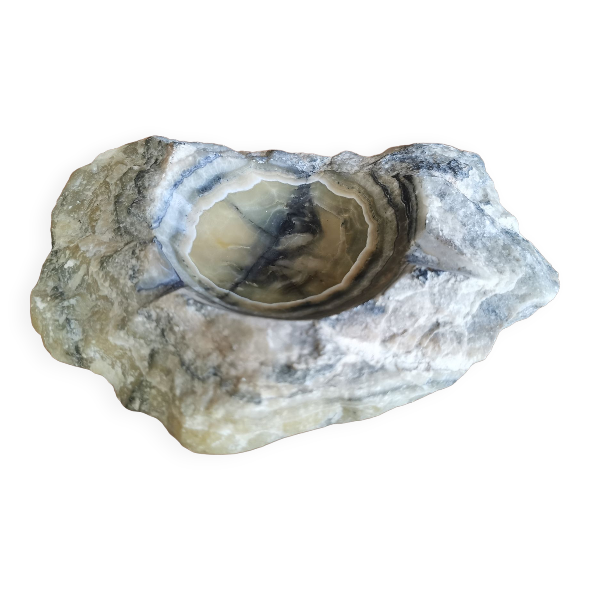 Brutalist onyx ashtray