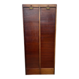 Filing cabinet with double curtains