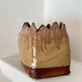 Signed Organic Glazed Terracotta Plant Pot / Planter