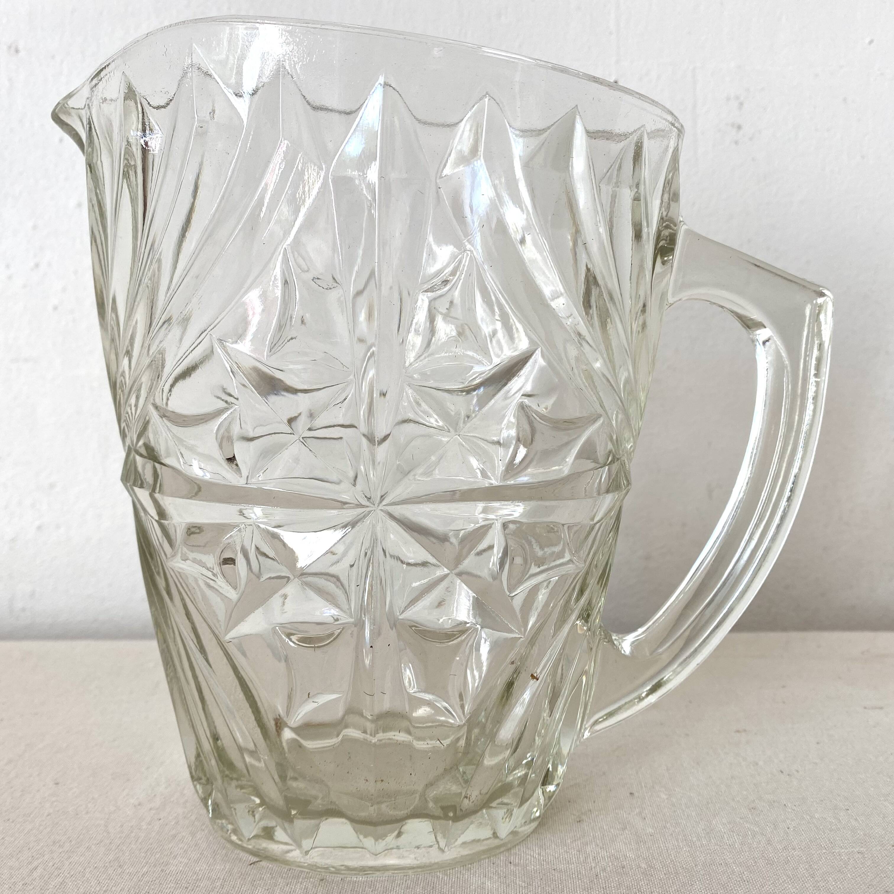 Italy pressed glass pitcher