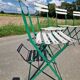 Set of 4 folding wrought iron bistro chairs