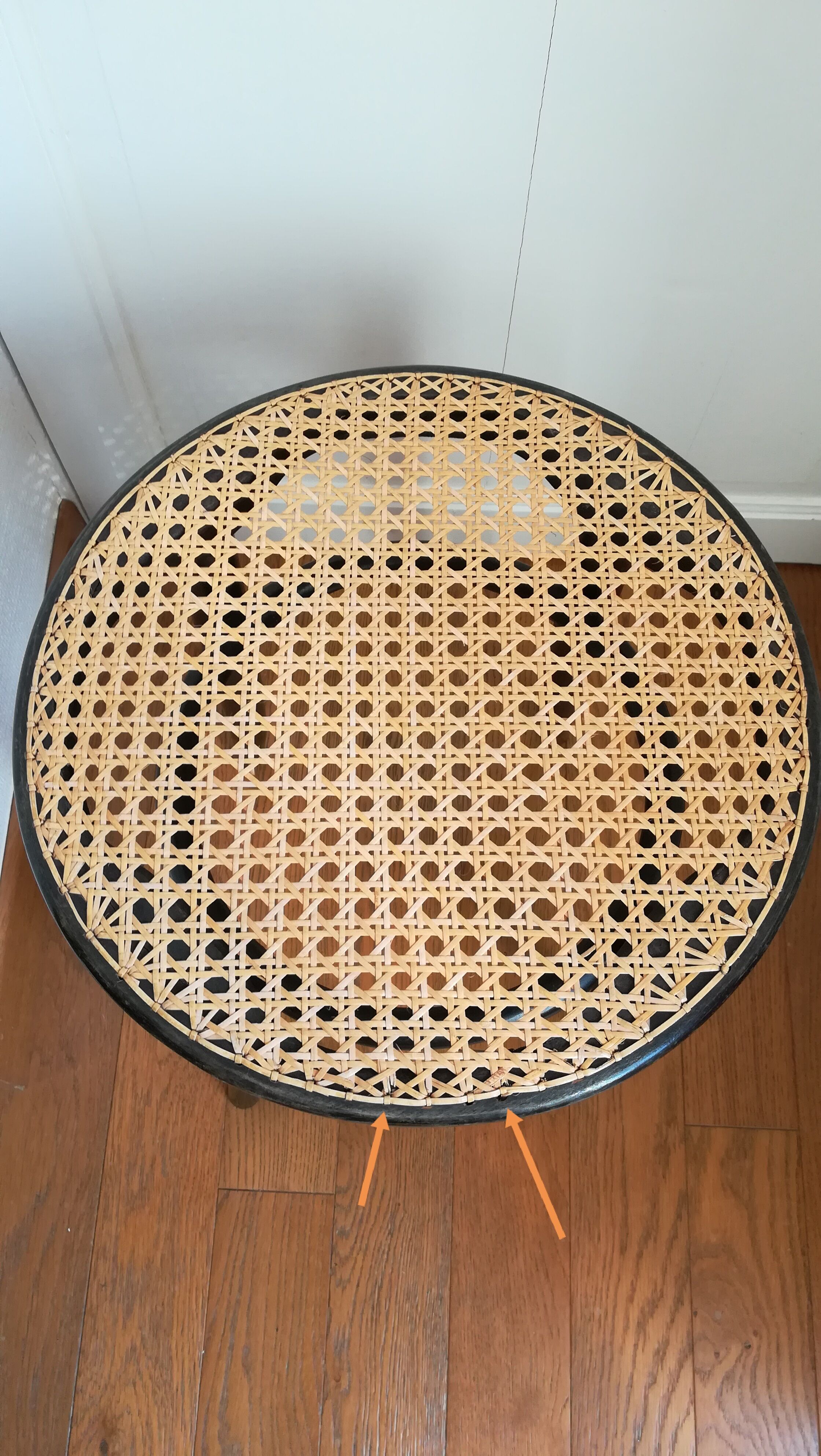 Black bistro seating cannage