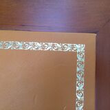 Wooden leather top desk