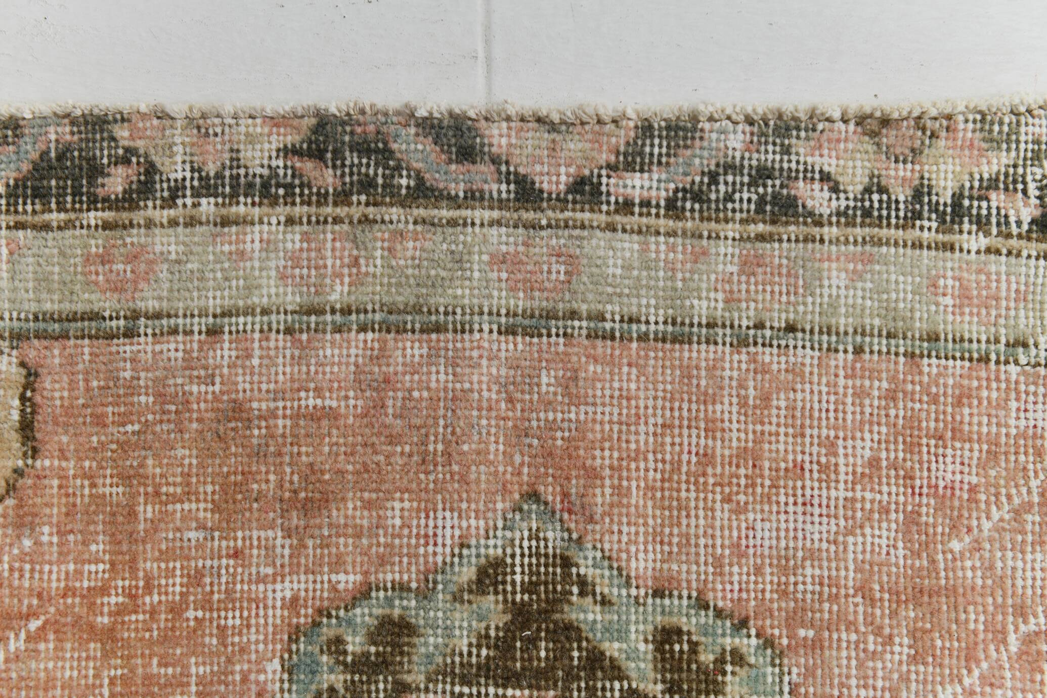 3x12 Vintage Blush Pink Classic Persian Runner Rug, 90x358Cm