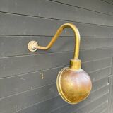 2 industrial brass wall lights - Denmark 70s-80s