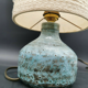 Lampe vintage céramique bleue