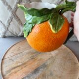 Vintage pitcher in the shape of orange mandarin clementine ceramic