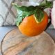 Vintage pitcher in the shape of orange mandarin clementine ceramic