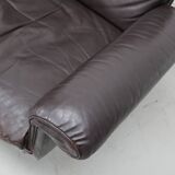 Pair of Vintage De Sede DS-31 Swivel Armchairs in Brown Leather