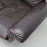 Pair of Vintage De Sede DS-31 Swivel Armchairs in Brown Leather