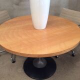 Round dining table foot tulip metal 1970