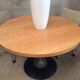Round dining table foot tulip metal 1970