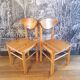 Pair of Rainer Daumiler pine chairs