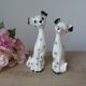 Romantic Dalmatian Dog Couple Ceramic Figurines 1970s