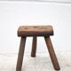 Tabouret bois tripode, tabouret de traite, porte-plante bois