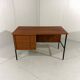 Independent teak and black steel desk by Günter Renkel, 1960s.