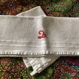 Set 4 honeycomb towels with different monogram