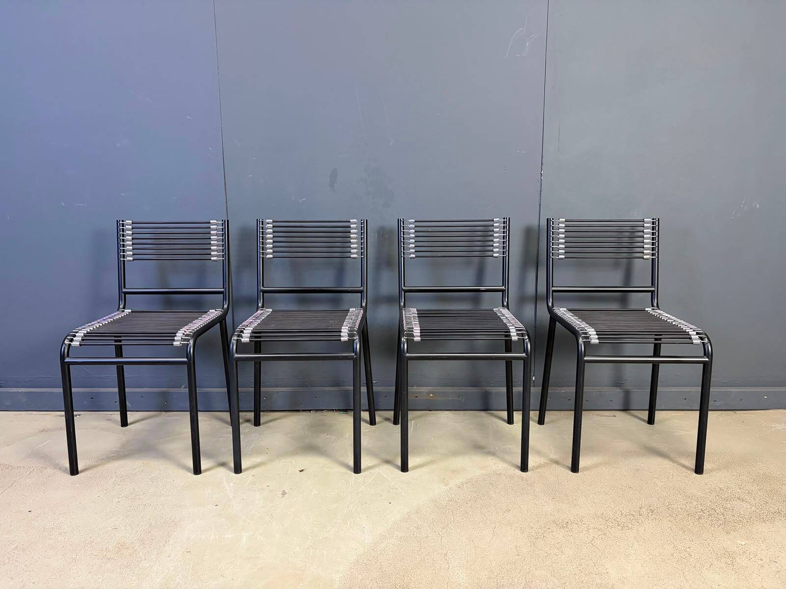 Set of 4 Sandow dining chairs by Rene Herbst, 1980s