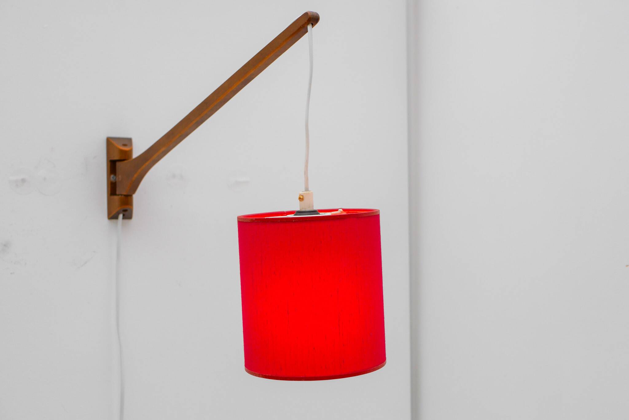 Scandinavian Mid-Century modern Wall lamp/swing teak lamp