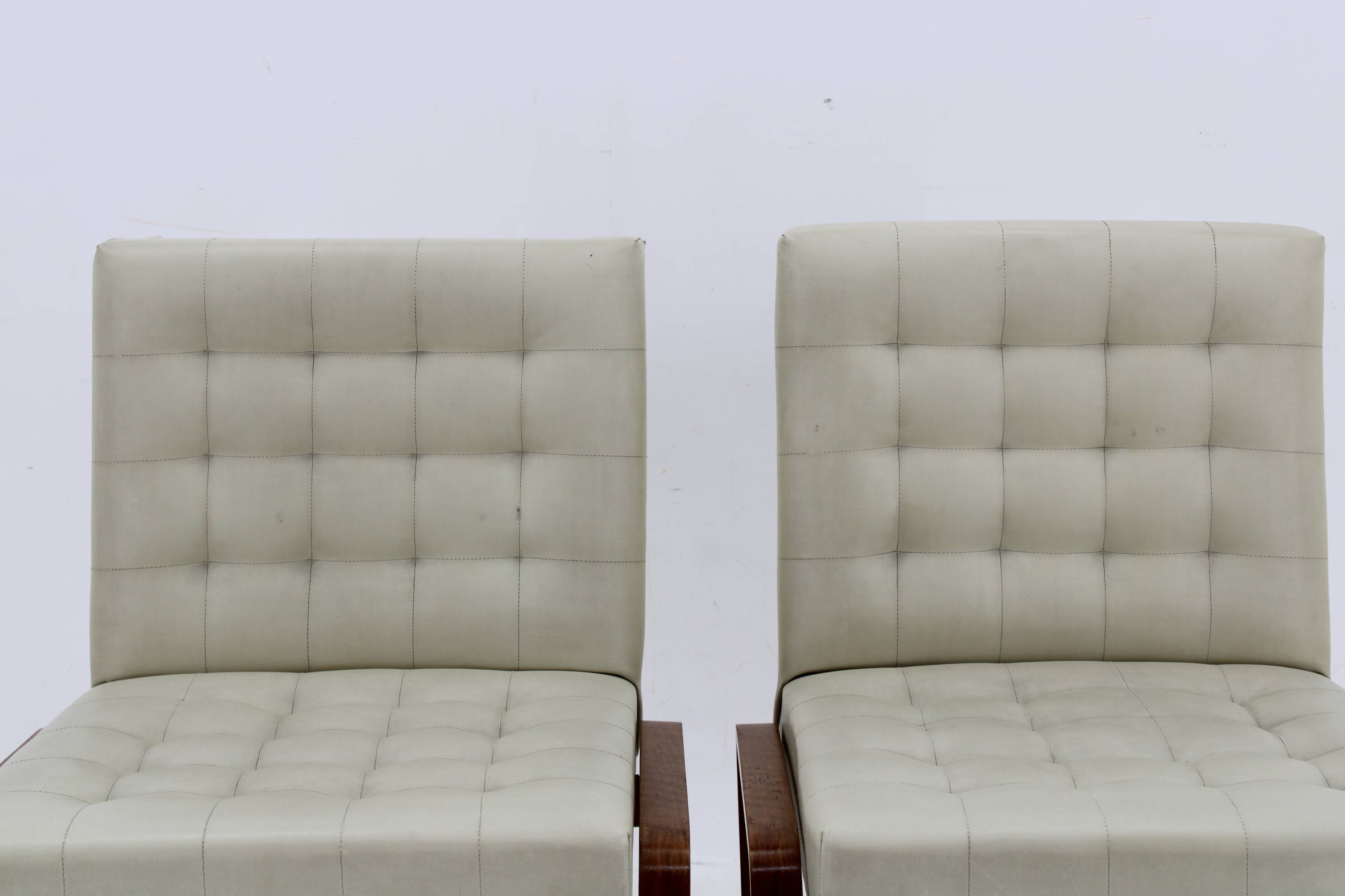 1970s Ludvik Volak Pair of Side Chairs by Drevopodnik Holesov , Czechoslovakia