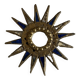 Sun mirror in gilded lead and blue glass Irena Jaworska 1960