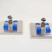 Pair of Murano glass wall lamps by Albano Poli for Poliarte