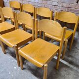 Set of 8 stackable chairs by Karl Klipper