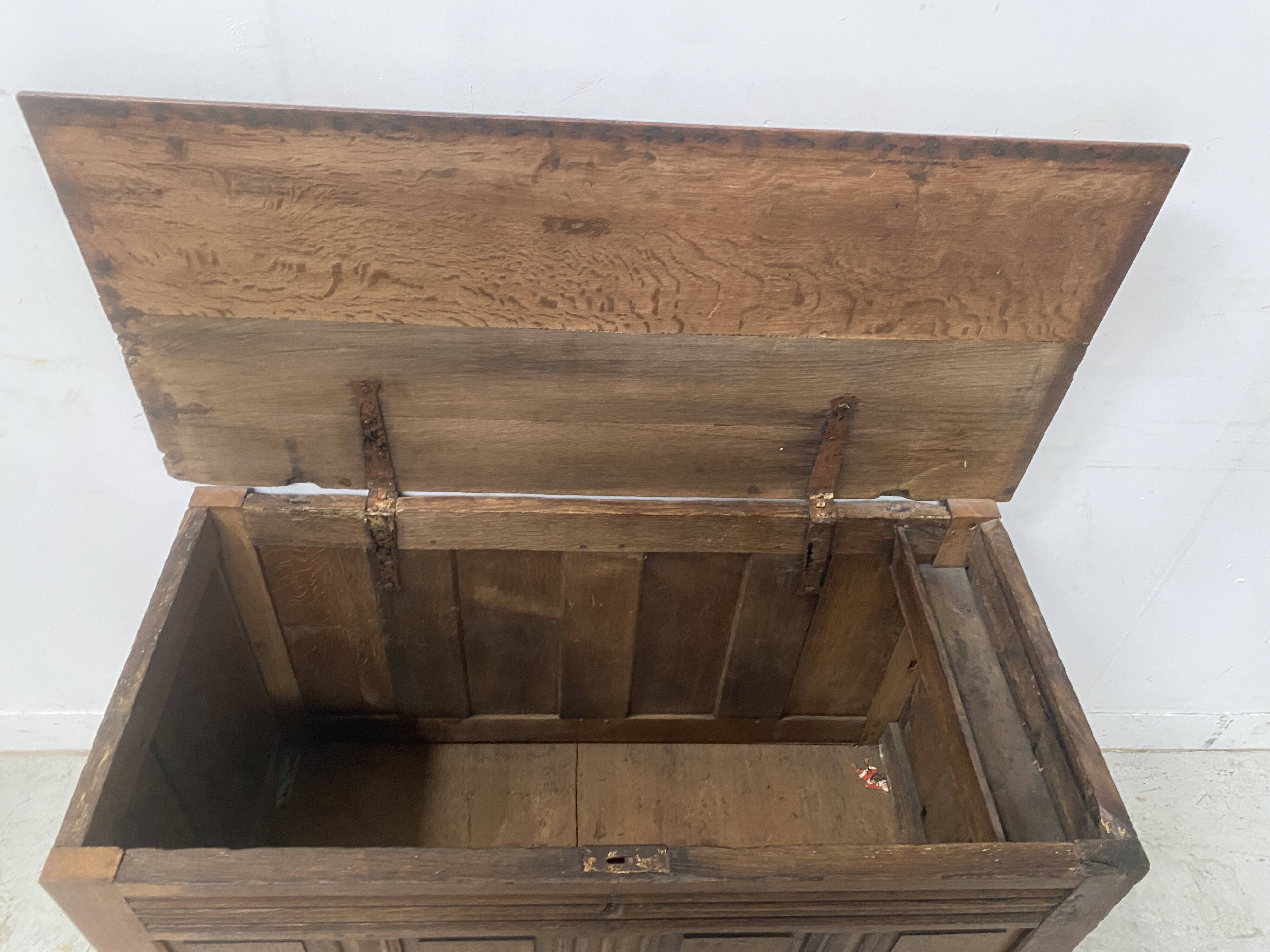 18th century solid oak style chest
