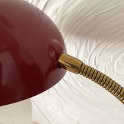 Articulated desk lamp, 1960s, burgundy and gold