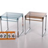 Tables d'appoint vintage en plexiglas Marc Berthier - Set de 2, 1960