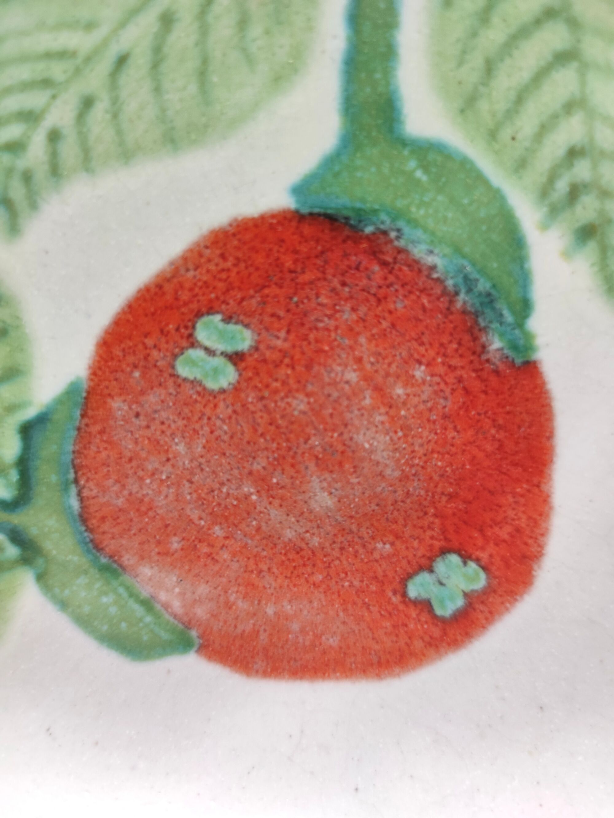 Set of Six Vintage Square Hand-Crafted Earthenware Plates by De Simone, Italy