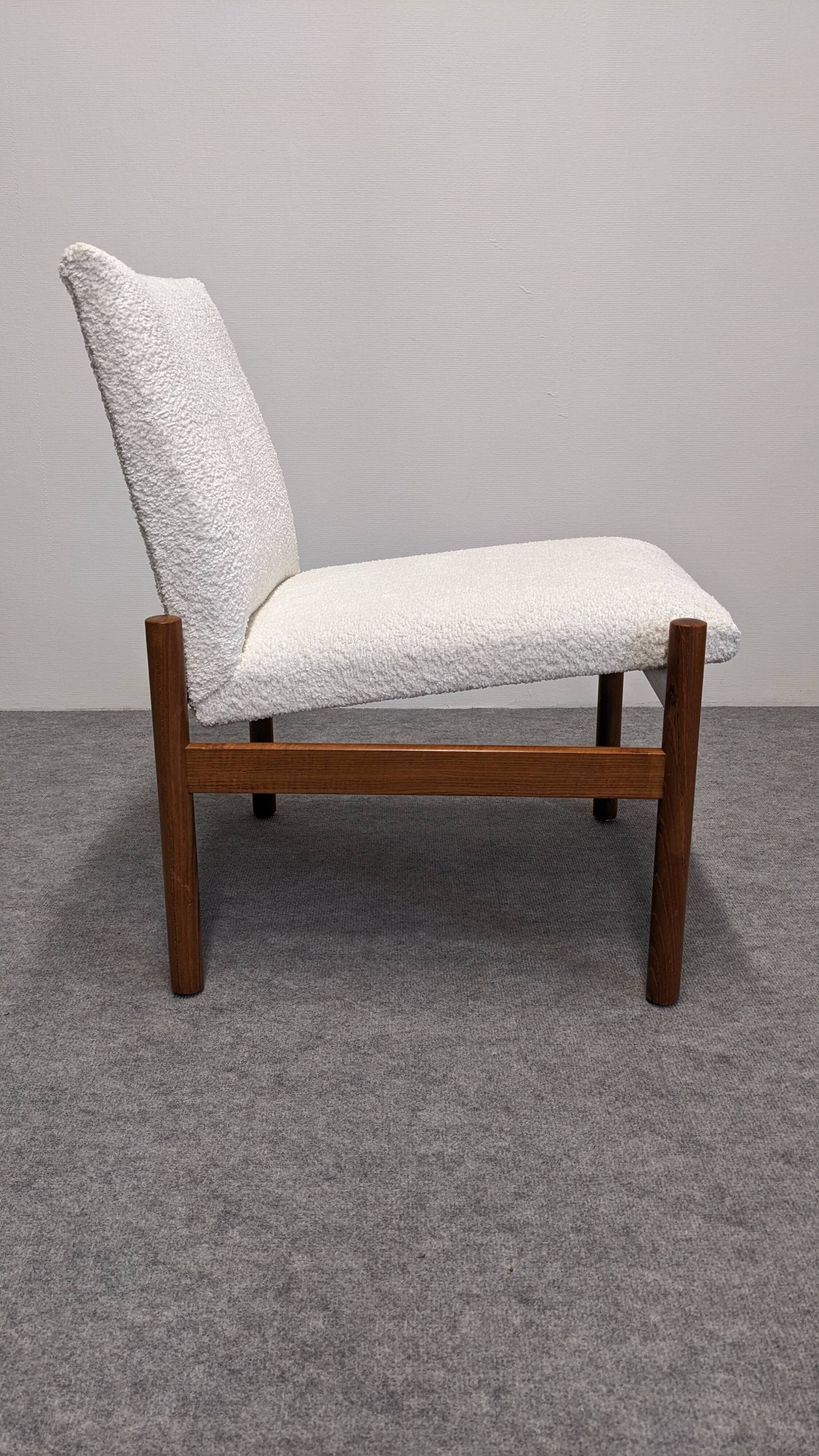 Scandinavian modernist rocking chair in teak, Denmark 1960.