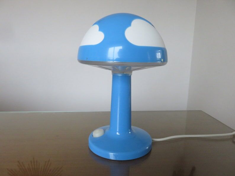 Pair of ikea skojig blue cloud lamps 90s