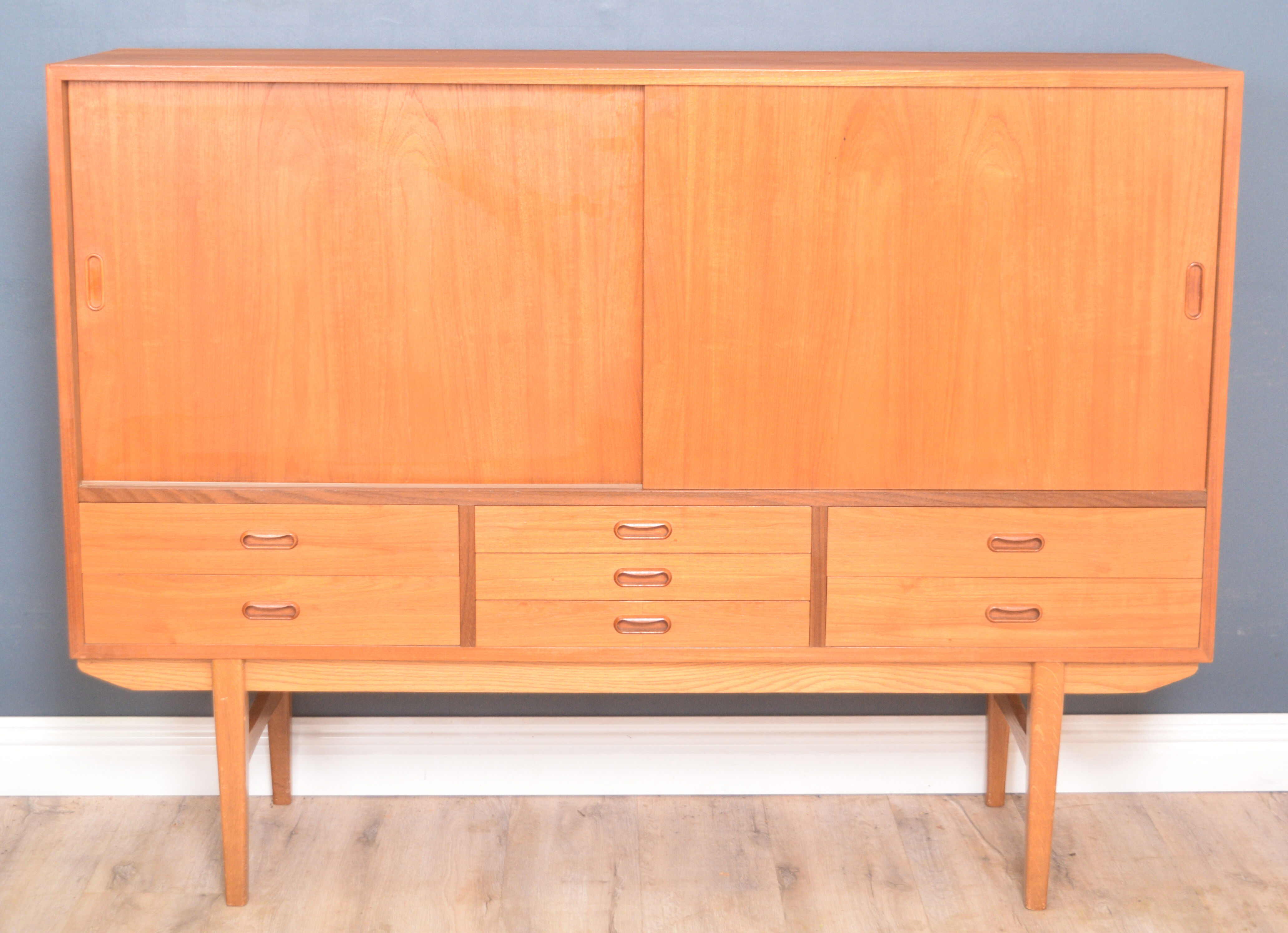 Danish teak sideboard cabinet 1960s