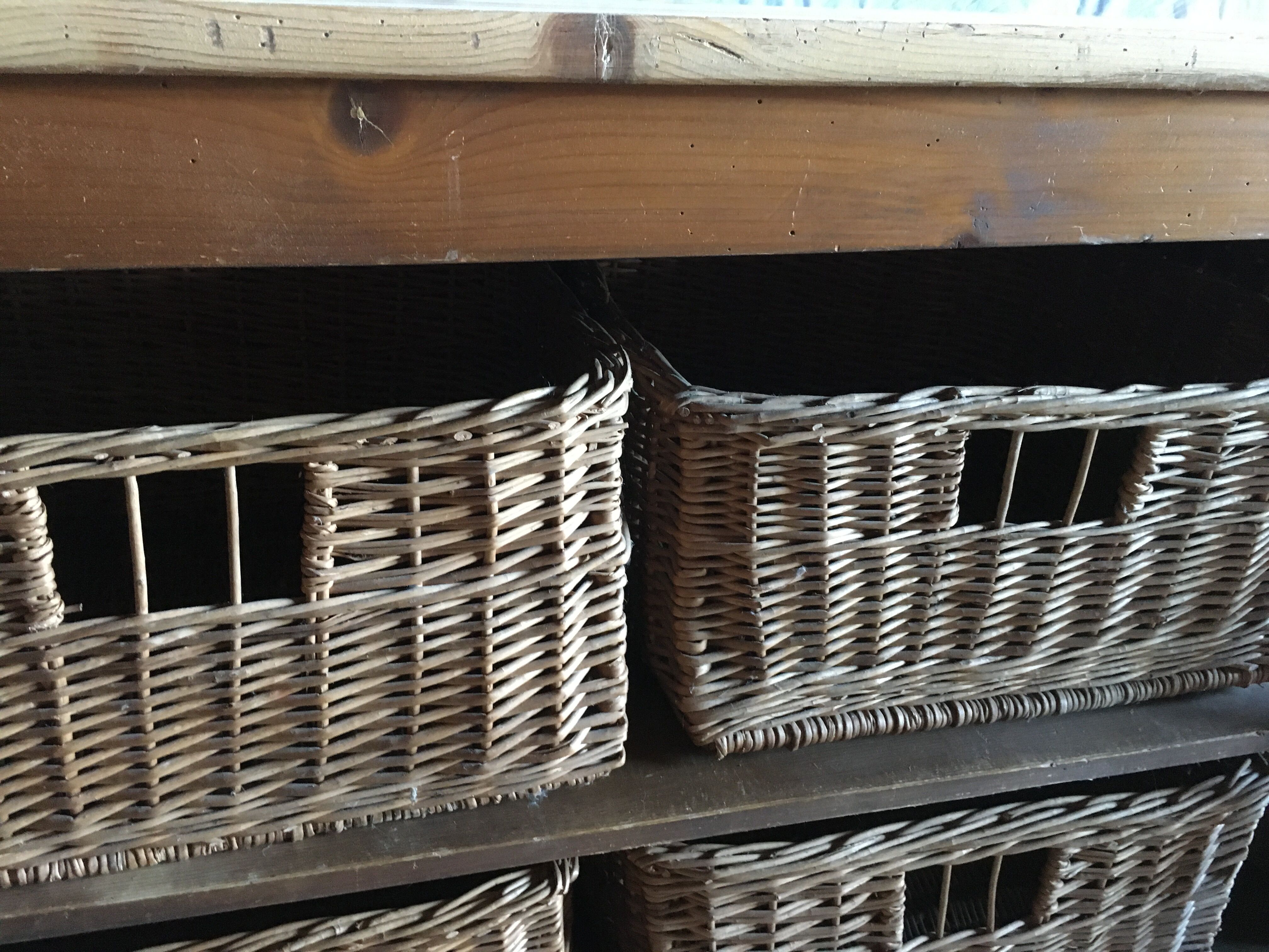 Craft furniture with wicker baskets