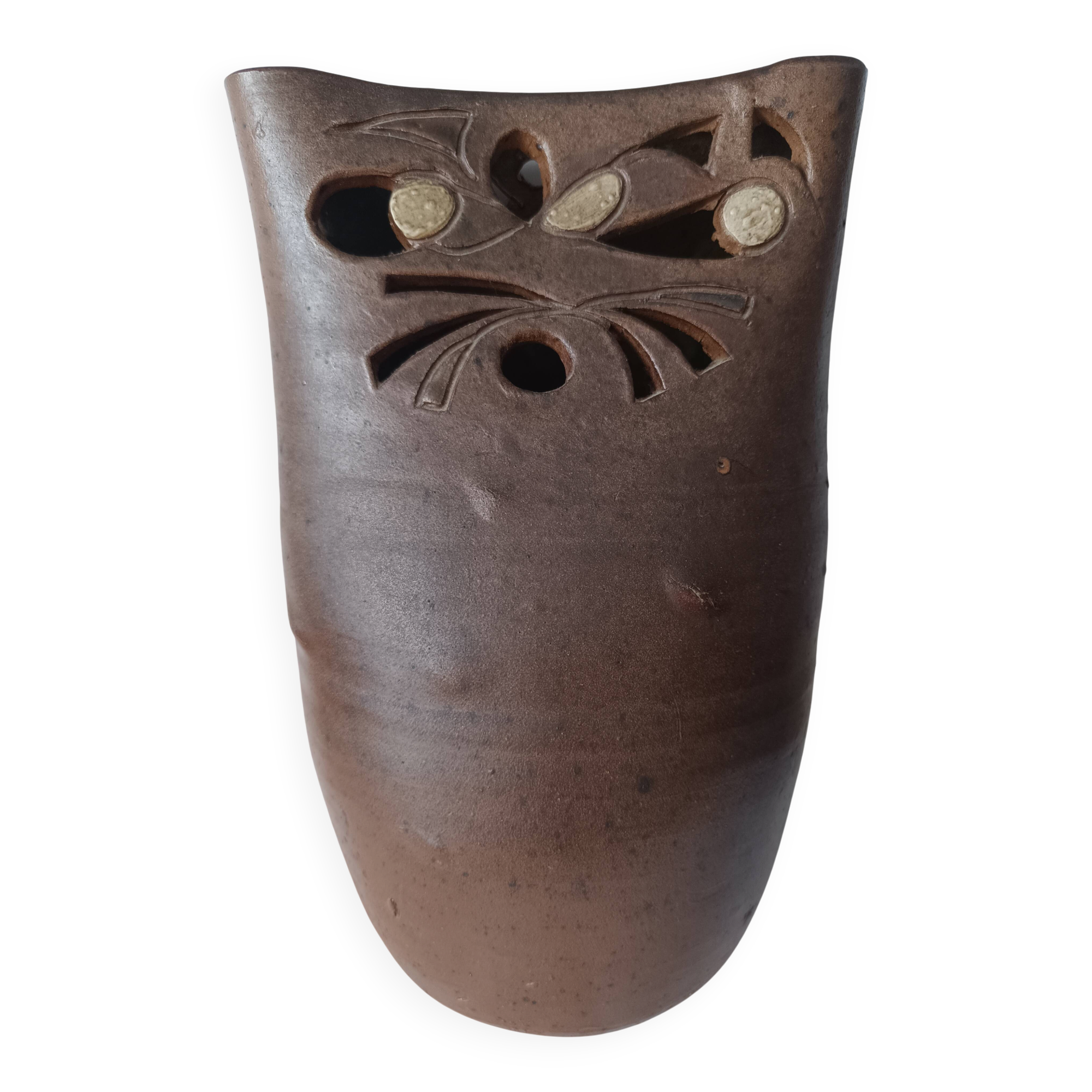Vase chouette en grès Georges Martin