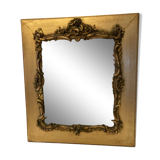 Gilded mirror rockery style louis XV