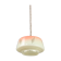 Vintage glass & brass salmon pendant lamp