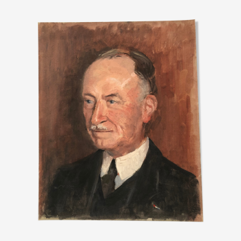 Portrait de notable, daté au dos 1937/ 1938