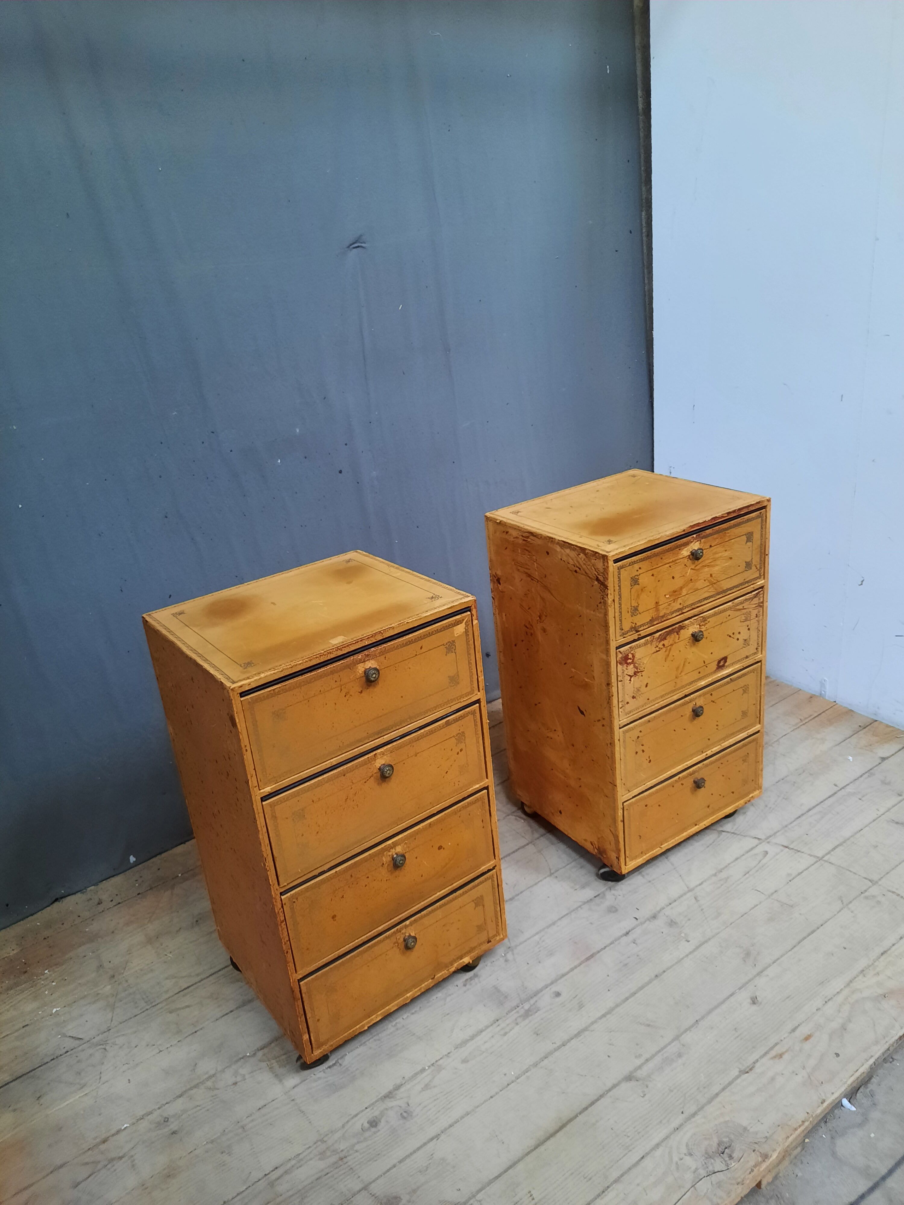 Pair of leather cardboard makers