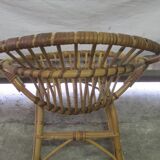 Vintage rattan/bamboo shell children's armchair