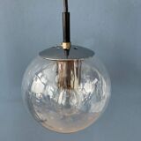 Vintage small Raak seeded glass hanging lamp