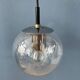 Vintage small Raak seeded glass hanging lamp