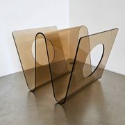 Vintage magazine rack 1970 Michel Dumas for Roche Bobois