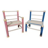 Set of 2 small vintage children's chairs